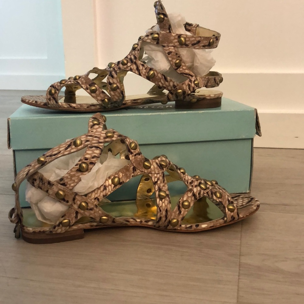 Gladiator snake skin sandals